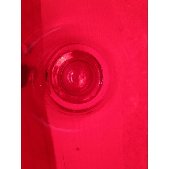 Vintage Ruby Red Footed Tumblers Hand Blown Rough Pontil Rolled Rim a Pair Very - Picture 11 of 12